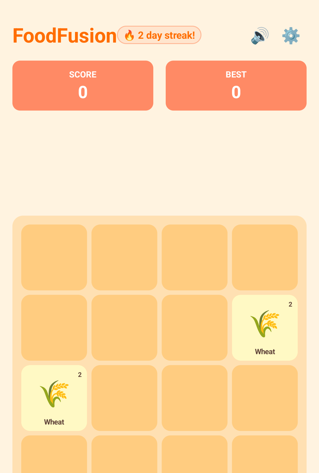 The seeded Daily Challenge board starting fresh